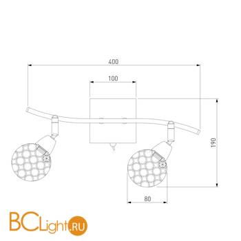 Бра Eurosvet Mirage 20042/2 золото - Схема