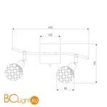 Бра Eurosvet Mirage 20042/2 золото - Схема