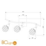 Бра Eurosvet Mirage 20042/3 золото - Схема