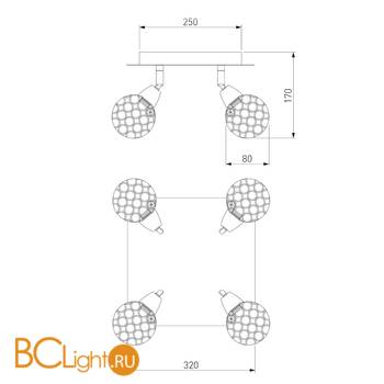 Потолочный светильник Eurosvet Mirage 20042/4 золото - Схема