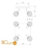 Потолочный светильник Eurosvet Mirage 20042/4 золото - Схема