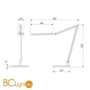 Настольная лампа Eurosvet Modern 80420/1 серебристый - Фото 3