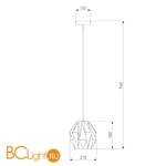 Подвесной светильник Eurosvet Moire 50137/1 белый - Схема