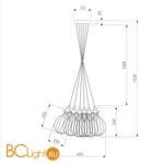 Подвесной светильник Eurosvet Moll 50059/6 черный - Схема