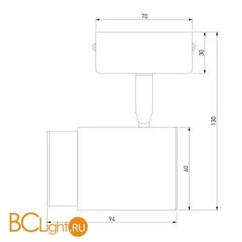 Настенный светильник Eurosvet Morgan 20124/1 белый/ черный - Фото 1
