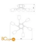 Люстра Eurosvet Motive 30167/6 золото - Фото 3