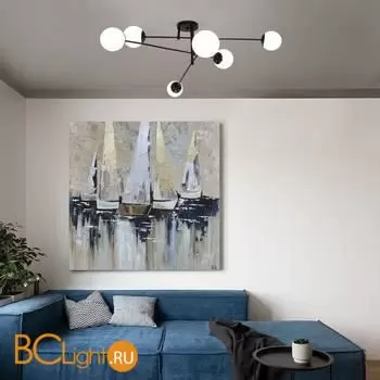 Потолочный светильник Eurosvet Netz new 30181/6 черный a062214 - Фото 2