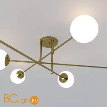 Потолочный светильник Eurosvet Netz new 30181/6 латунь a062217 - Фото 1