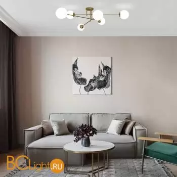 Потолочный светильник Eurosvet Netz new 30181/6 латунь a062217 - Фото 2