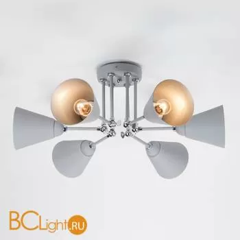 Потолочная люстра Eurosvet Nigella 70052/6 серый/серебро - Фото 1