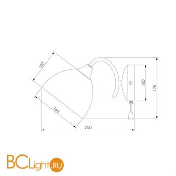 Бра Eurosvet Nika 30117/1 хром - Схема