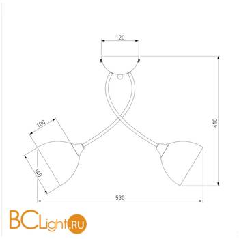 Потолочная люстра Eurosvet Nika 30117/3 хром - Схема