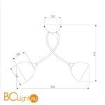 Потолочная люстра Eurosvet Nika 30117/3 хром - Схема