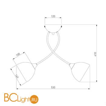 Потолочная люстра Eurosvet Nika 30117/5 хром - Схема