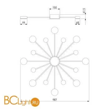 Люстра Eurosvet Nitrino 90242/16 хром - Фото 2