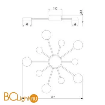 Люстра Eurosvet Nitrino 90242/10 хром - Фото 1