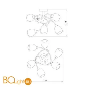 Люстра Eurosvet Noemi 30168/6 матовое золото - Фото 1