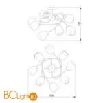 Люстра Eurosvet Noemi 30168/8 матовое серебро a047261 - Фото 3