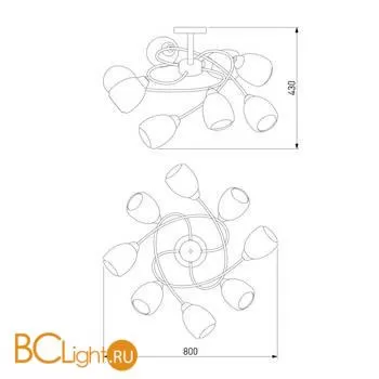 Люстра Eurosvet Noemi 30168/8 матовое золото - Фото 3