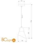 Подвесной светильник Eurosvet Nook 50069/1 розовый - Схема