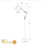 Торшер Eurosvet Norden 01033/1 черный - Схема