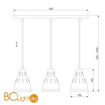 Подвесной светильник Eurosvet Nort 50173/3 черный - Фото 3