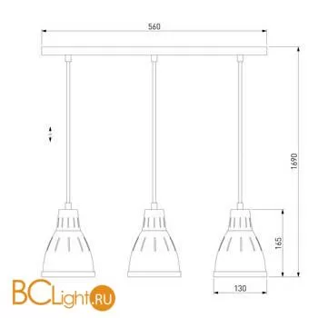 Подвесной светильник Eurosvet Nort 50173/3 белый - Фото 3