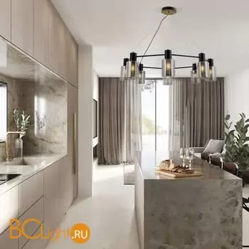 Люстра Eurosvet Notion new 70219/8 черный/античная бронза a065300 - Фото 2