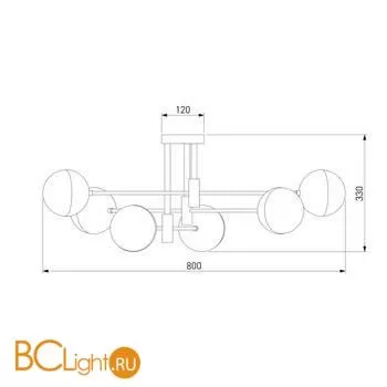 Люстра Eurosvet Nuvola 70129/6 латунь a057072 - Фото 2