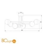 Люстра Eurosvet Nuvola 70129/6 латунь a057072 - Фото 2