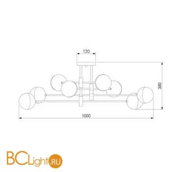 Люстра Eurosvet Nuvola 70129/8 латунь a057080 - Фото 3
