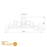 Люстра Eurosvet Nuvola 70129/8 латунь a057080 - Фото 3