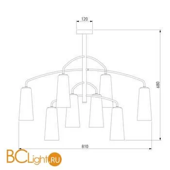 Люстра Eurosvet Omber 70137/8 хром a057696 - Фото 2