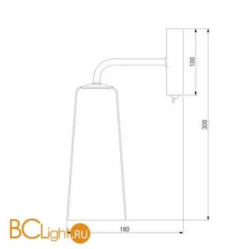 Бра Eurosvet Omber 70137/1 латунь a057691 - Фото 3