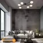 Потолочный светильник Eurosvet Opaline new 70220/6 черный a065765 - Фото 2