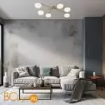 Потолочный светильник Eurosvet Opaline new 70220/6 латунь a065766 - Фото 2