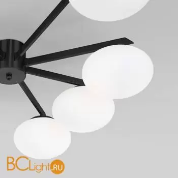 Потолочный светильник Eurosvet Opaline new 70220/8 черный a065767 - Фото 0
