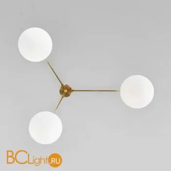 Потолочный светильник Eurosvet Opaline new 70220/3 латунь a065763 - Фото 1