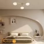 Потолочный светильник Eurosvet Opaline new 70220/3 латунь a065763 - Фото 2