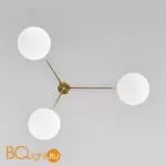 Потолочный светильник Eurosvet Opaline new 70220/3 латунь a065763 - Фото 1