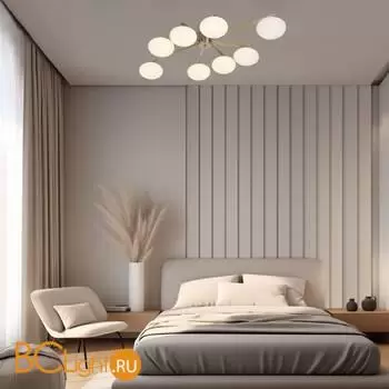 Потолочный светильник Eurosvet Opaline new 70220/8 латунь a065768 - Фото 2