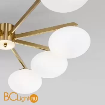 Потолочный светильник Eurosvet Opaline new 70220/8 латунь a065768 - Фото 0