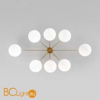 Потолочный светильник Eurosvet Opaline new 70220/8 латунь a065768 - Фото 1