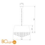 Подвесной светильник Eurosvet Opera 10092/5 хром/прозрачный хрусталь Strotskis - Схема