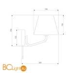 Бра Eurosvet Ornato 70074/1 белый - Схема