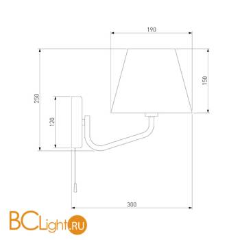 Бра Eurosvet Ornato 70074/1 черный - Схема