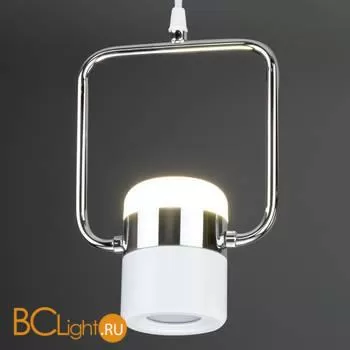 Подвесной светильник Eurosvet Oskar 50165/1 LED хром / белый - Фото 0