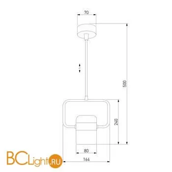 Подвесной светильник Eurosvet Oskar 50165/1 LED белый / серебро - Фото 1