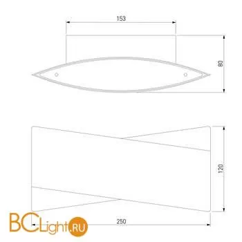 Настенный светильник Eurosvet Overlap 40145/1 LED белый - Фото 4