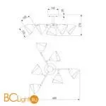 Люстра Eurosvet Paola 30126/6 золото - Фото 1